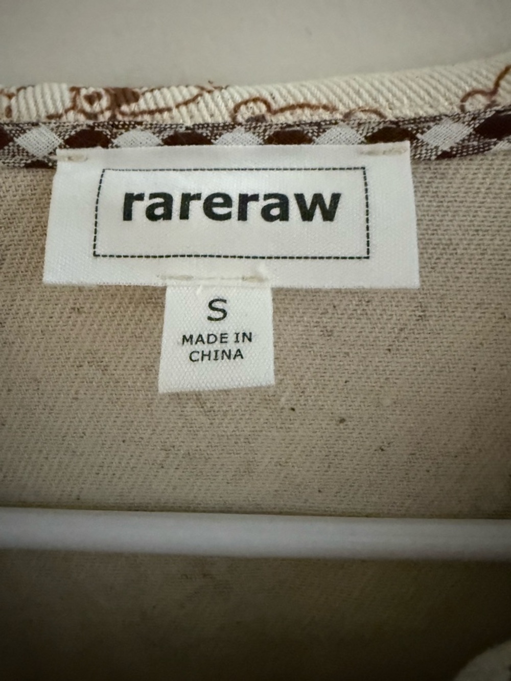 Rare raw Cream Teddy-Print Heart Pocket Jean Jacket - Picture 4 of 7